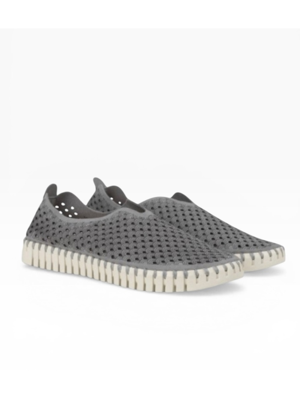 Ilse Jacobson Gray Charcoal Tulip Slip On Perforated Loafer Sz 40/9.5-10